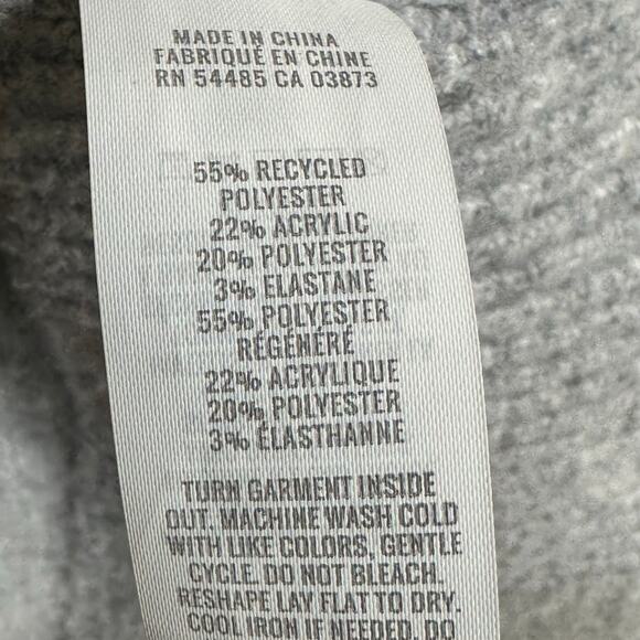 Aerie Unreal Striped Sweater Oversized Gray Green - Picture 9 of 9